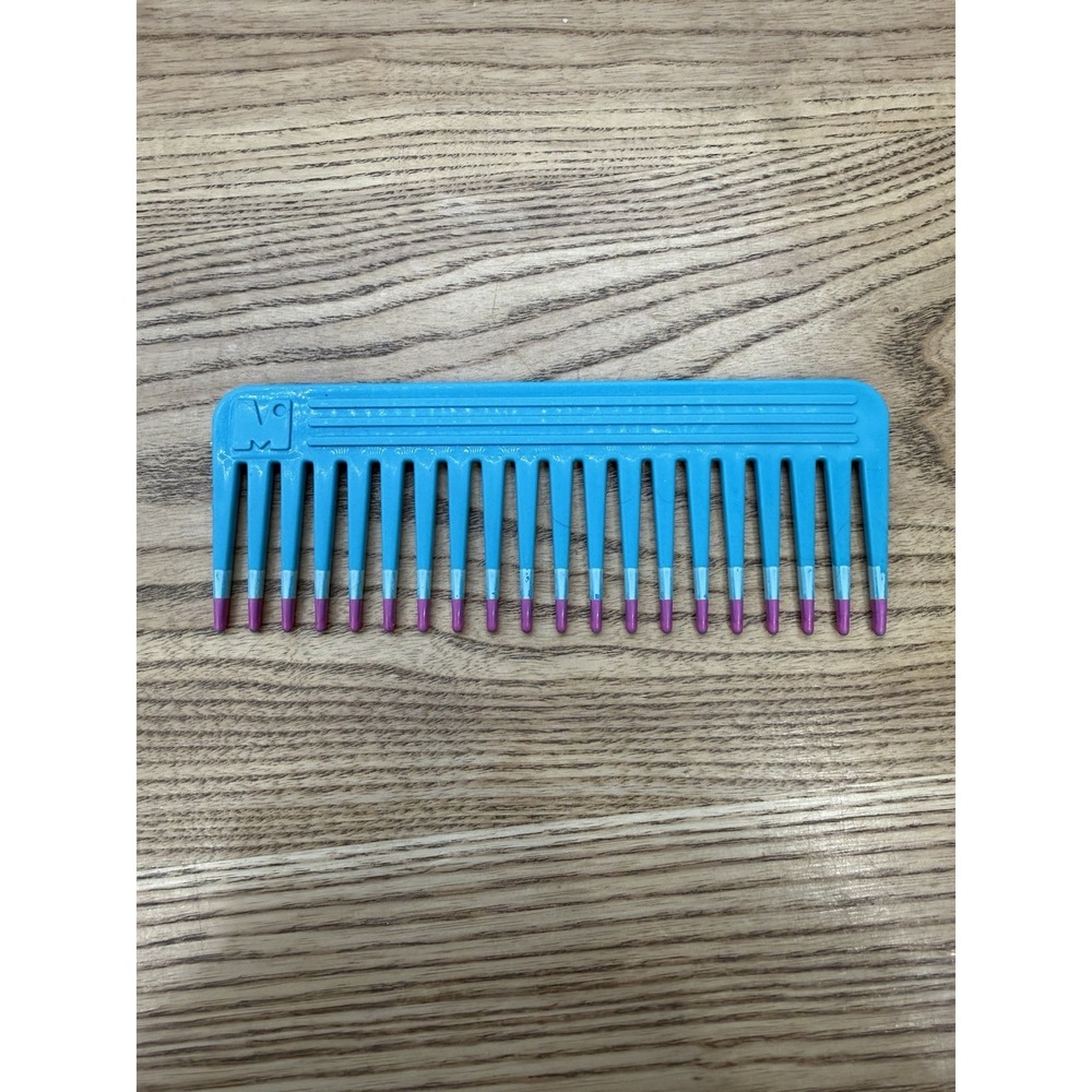Vintage MEBCO Turquoise Pure Twice Dipped Wide Tooth Comb
